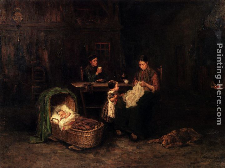 A Family Gathering painting - Bernard de Hoog A Family Gathering art painting